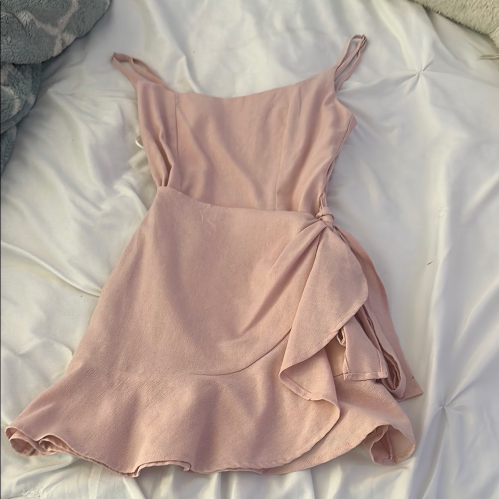 Elegant Pink Sleeveless Dress